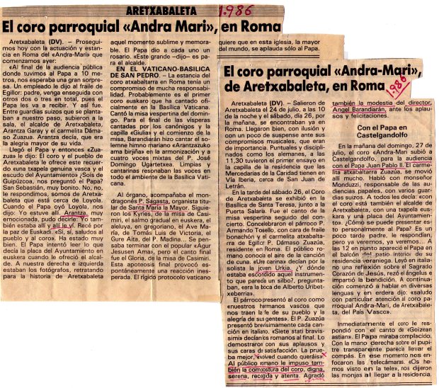 1986 Viaje a roma